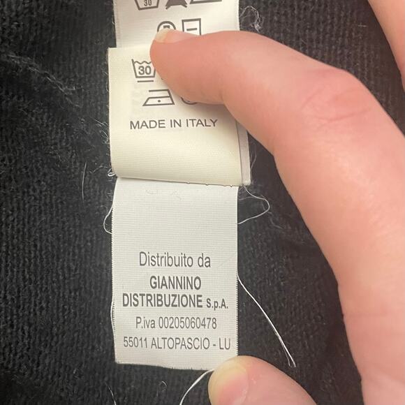 Juice Black‎ Open Front Longline Cardigan Sweater Italian Alpaca Wool Size TU OS - Picture 10 of 10